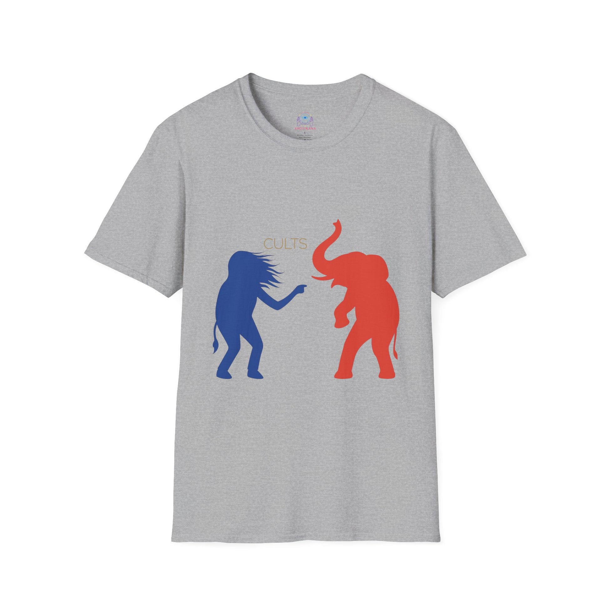 Cults in Color: The Great Divide Tee, Fun Political Debate T-Shirt, Unisex Graphic Tee, Social Commentary Apparel, Election Day Gear