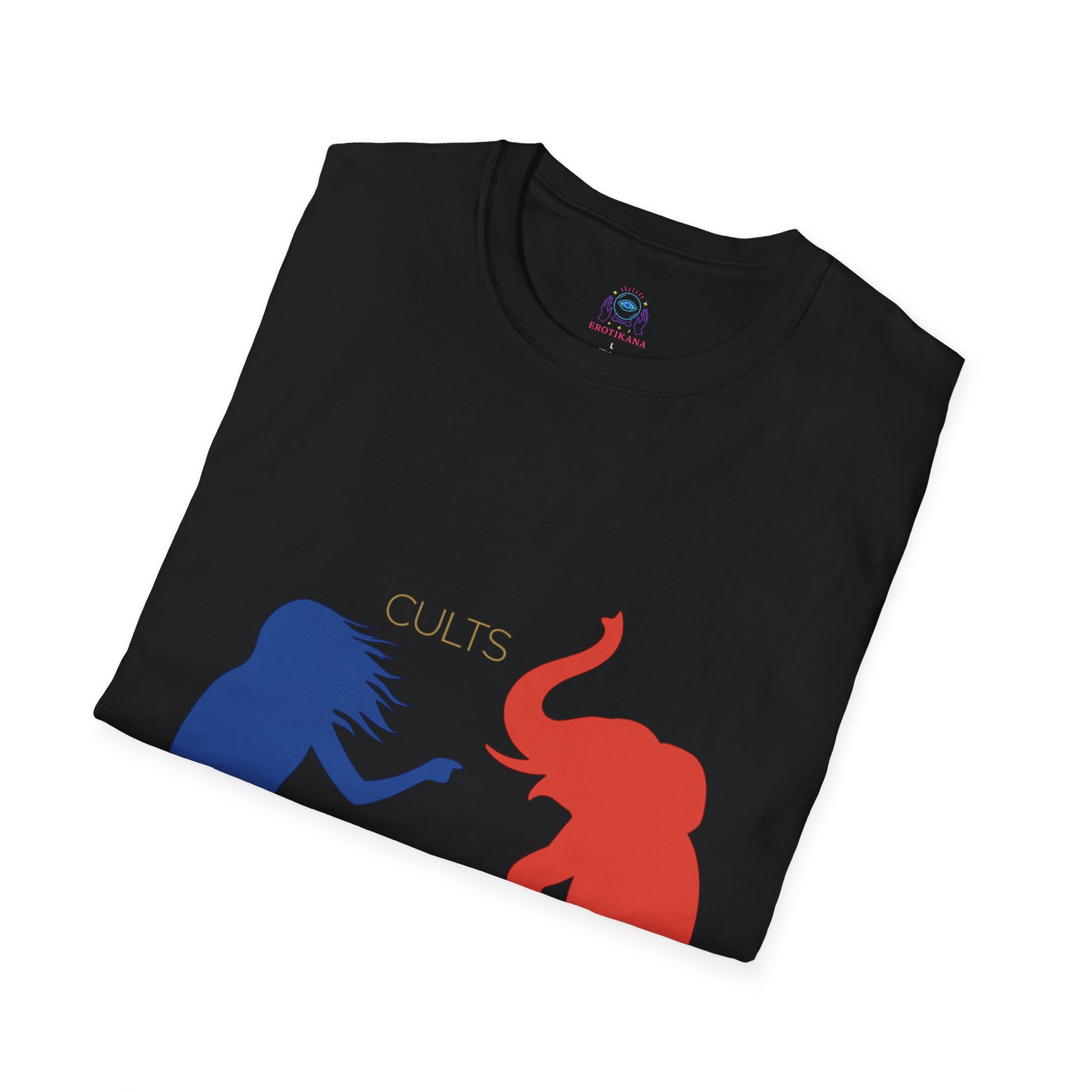 Cults in Color: The Great Divide Tee, Fun Political Debate T-Shirt, Unisex Graphic Tee, Social Commentary Apparel, Election Day Gear