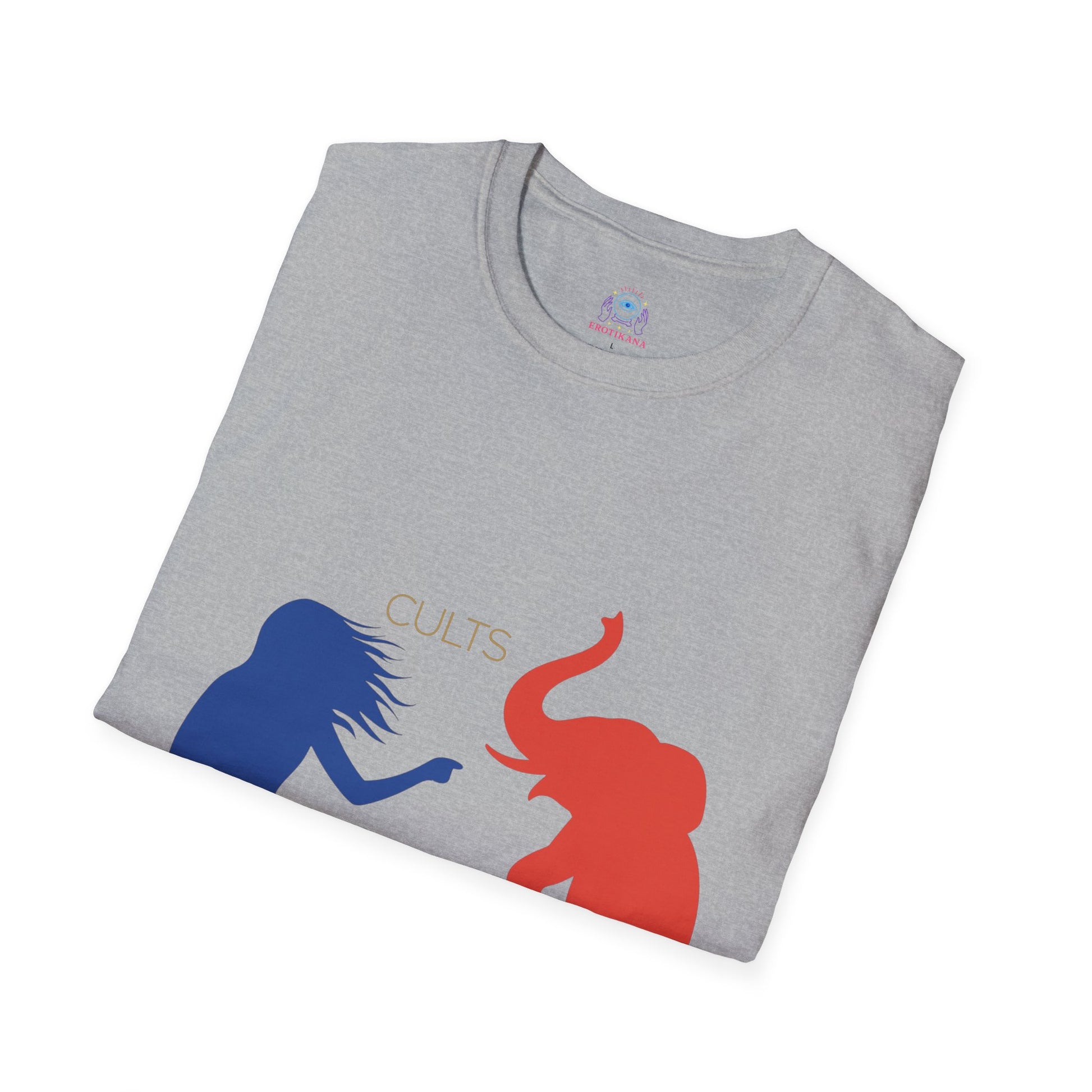 Cults in Color: The Great Divide Tee, Fun Political Debate T-Shirt, Unisex Graphic Tee, Social Commentary Apparel, Election Day Gear