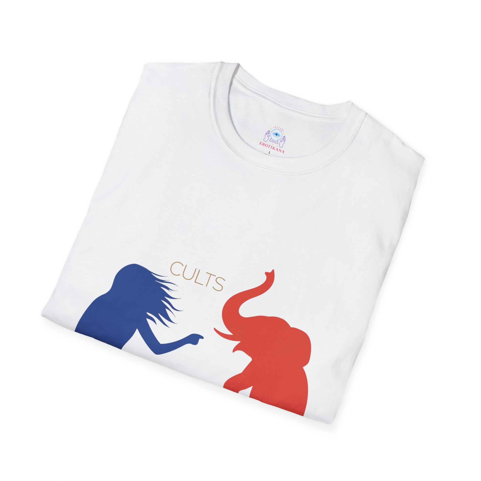 Cults in Color: The Great Divide Tee, Fun Political Debate T-Shirt, Unisex Graphic Tee, Social Commentary Apparel, Election Day Gear